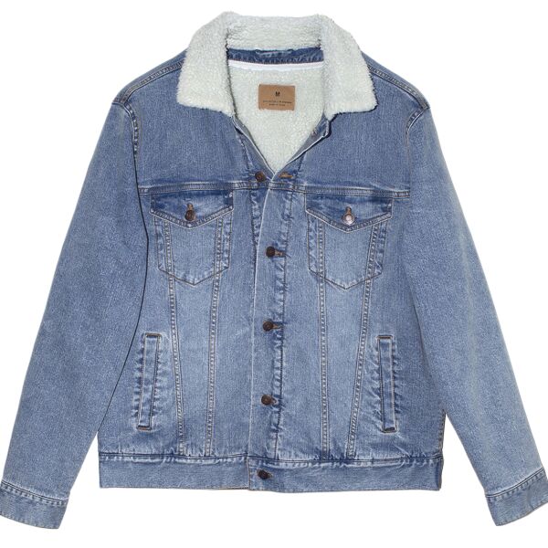 Unisex Sherpa-Lined Denim Jacket Thumbnail