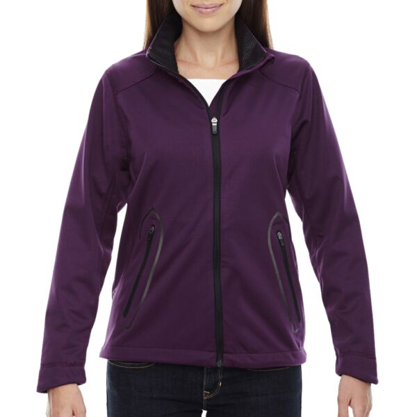 North End Ladies' Splice Three-Layer Light Bonded Soft Shell Jacket Thumbnail